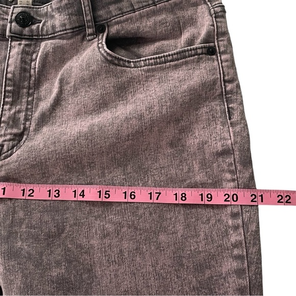 LOGO by Lori Goldstein jeans EUC size 16 straight leg w/cutout hem 5pkt btn/zip - Picture 14 of 15